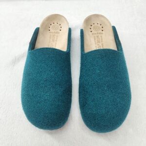 Mephisto Mobils Nature Is Future Women's Teal Wool Clogs Mules EU 39